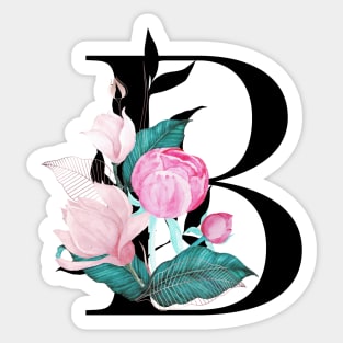 Floral Alphabet B Sticker